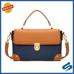 Small Crossbody Purse Elegant Retro Square Bag Adjustable Strap Top Handle